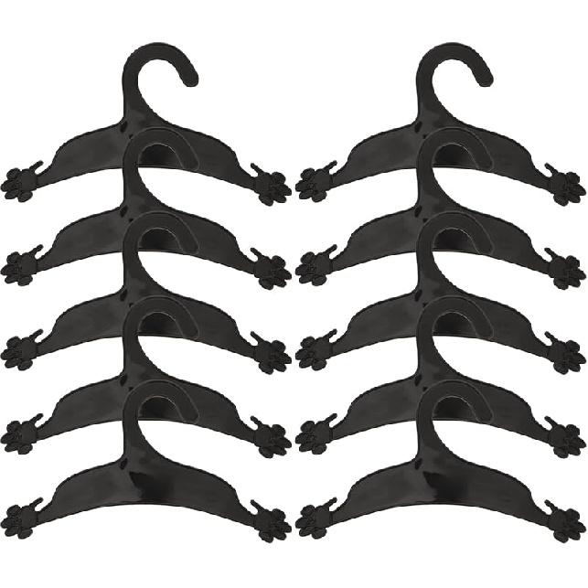 Pet Clothing Hanger, 10PCS Plastic - Skid Dog Puppy Cat Clothes Clothing Rack for Small Animals