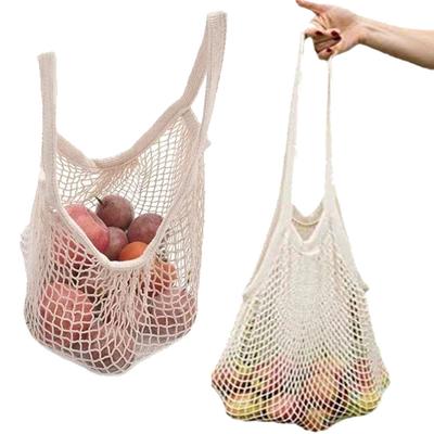 Przenośna torba na zakupy na owoce i warzywa, kolorowa, bawełniana, wielokrotnego użytku, torby na artykuły spożywcze - Zrównoważona i biodegradowalna torba, siatka do przechowywania