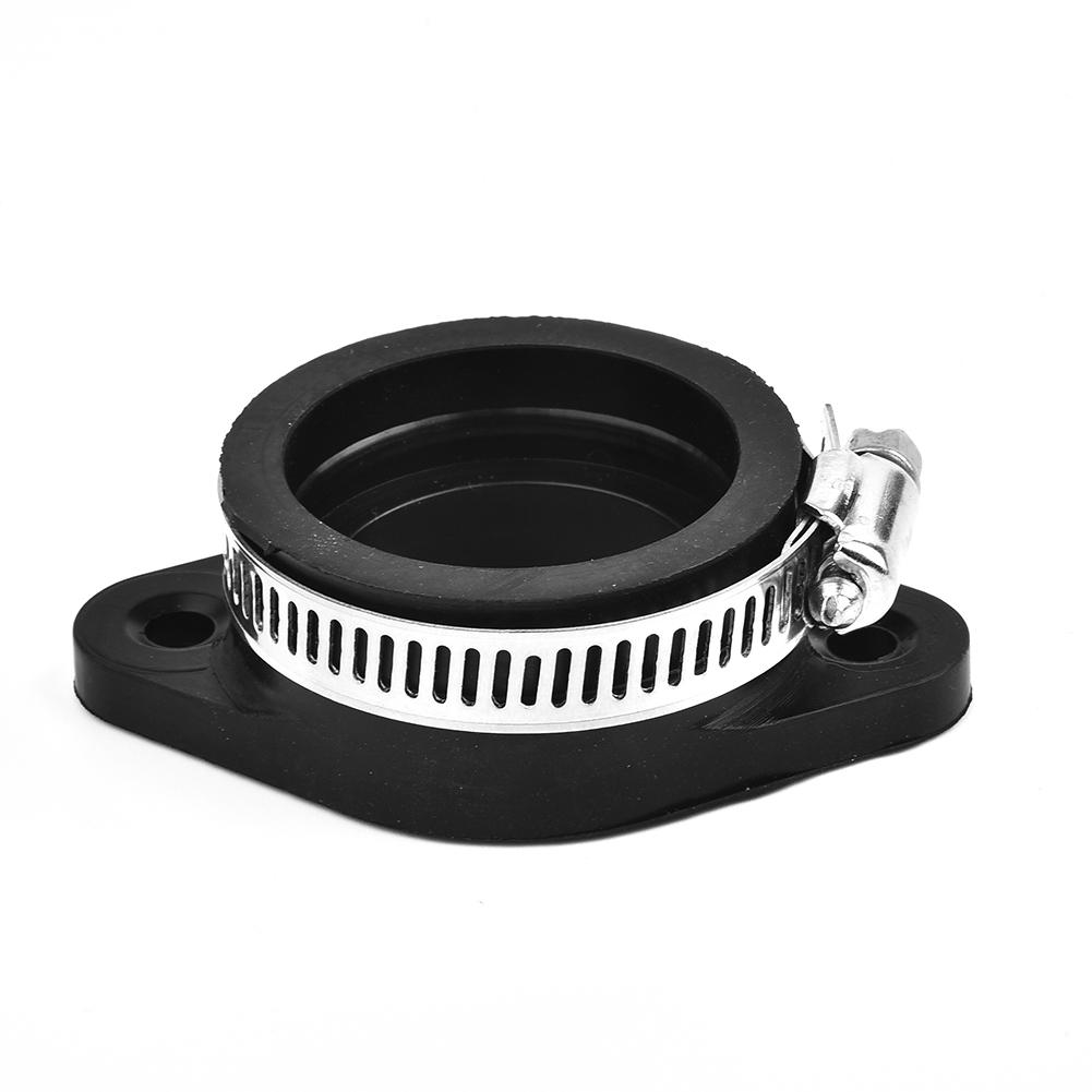 1pcs Carburetor Intake Manifold Adapter Carb Flange Boot Rubber Black New
