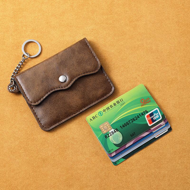 Portable Card Bag Cow Leather Men'S And Women'S Card Bag Coin Purse Slim Credit Card Id Holder Pocket Wallet For Men And Women