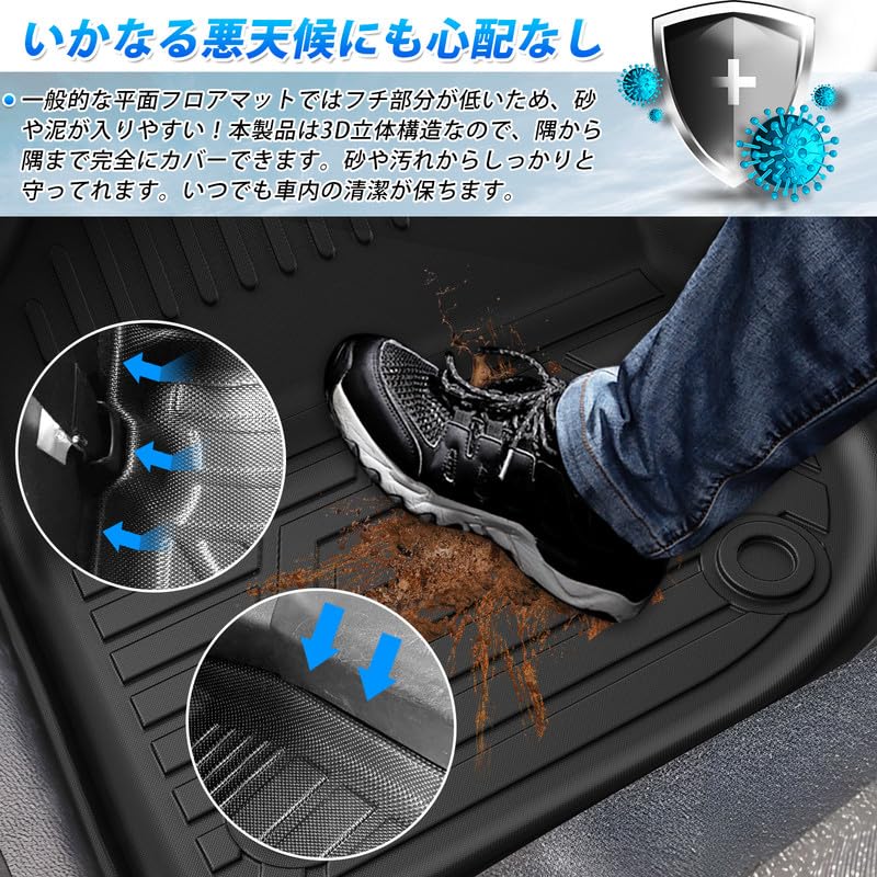 GIMUYA Honda Nowy Vezel Seria RV Dywaniki Podłogowe 3D Wodoodporne Struktura 3D Kwiecień 2021 Obecna Specjalnie Zaprojektowane Dywaniki Samochodowe Materiał TPE Odporne