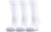 Under Armour Knee High Socks Unisex 3 Pack White Couple's 1346751-101