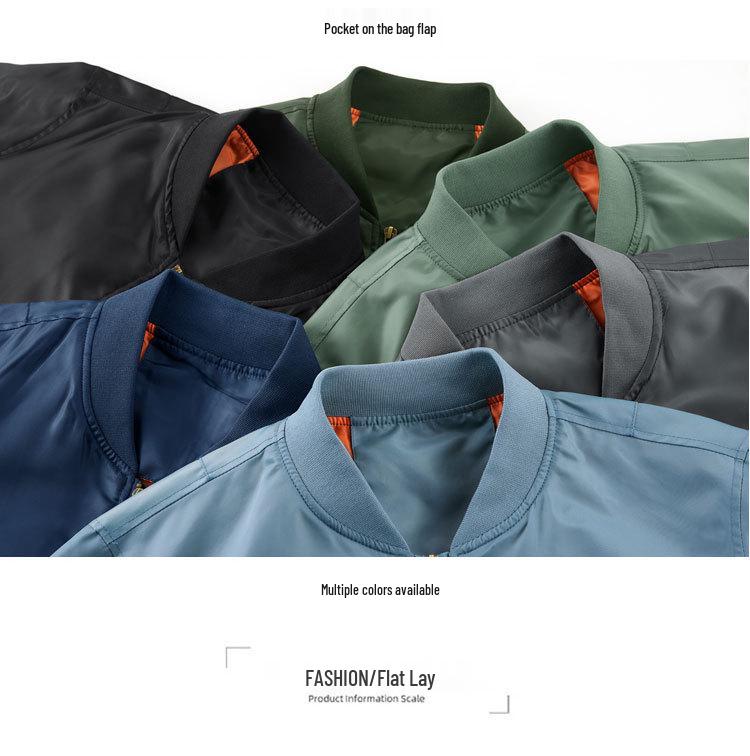 Men's Japanese Style MA1 Bomber Jacket - Spring/Autumn Casual Baseball Jacket