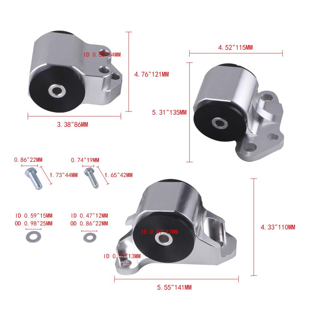 Honda Civic EG 3-Hole Engine Mounts for Modified Engines