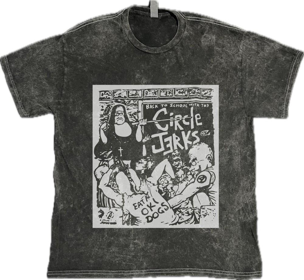 Circle Jerks Classroom  Punk Rock on 100% Cotton Vintage Washed Tee Unisex T-Shirt XL