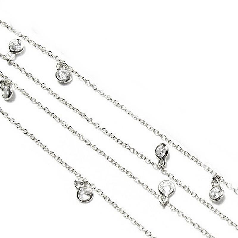 Creative Women's Exaggerated Long Sweater Chain Accessories, Multi-layer Lasso Rhinestone Pendant Necklace