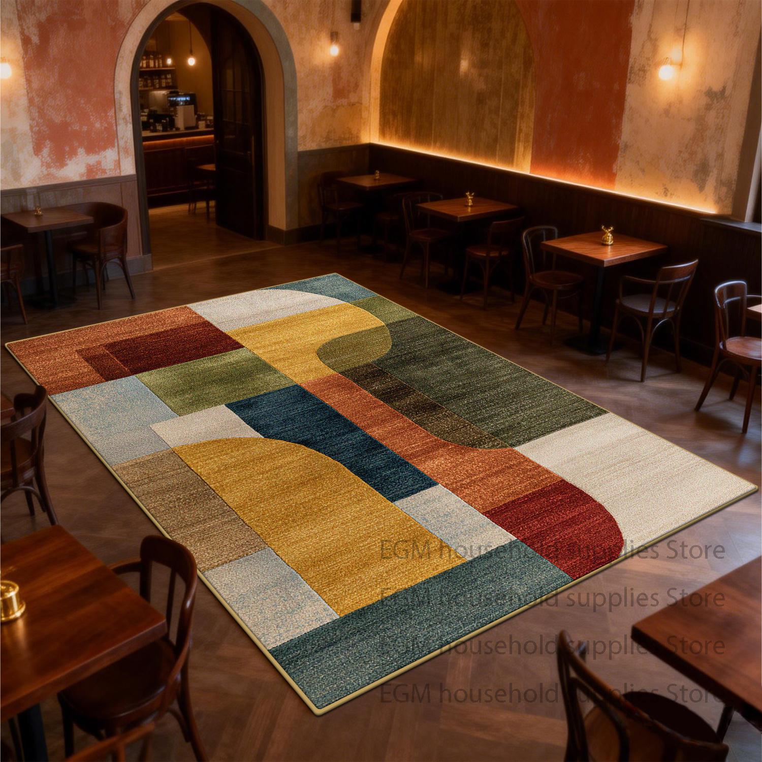 

Modern Geometric Carpet Light Luxury Living Room Decoration Sofa Side Rugs Soft Bedroom Cloakroom Non-slip Floor Mats Washable 60x90cm