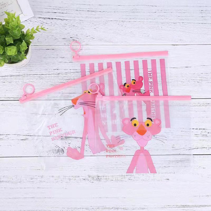 Gjennomsiktig tegneserie søtt penal for barn - Kreativ oppbevaringspose for skrivesaker