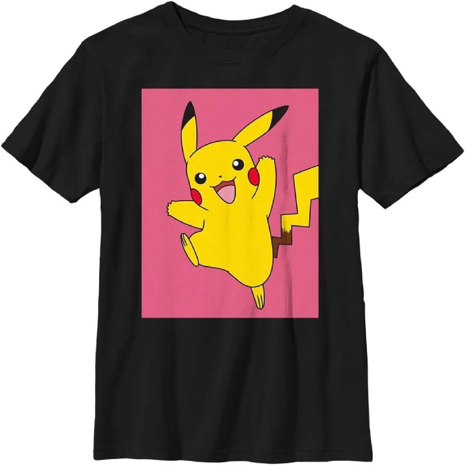 Детская футболка Pokémon Pkmn Pika Leap для мальчиков с коротким рукавом S