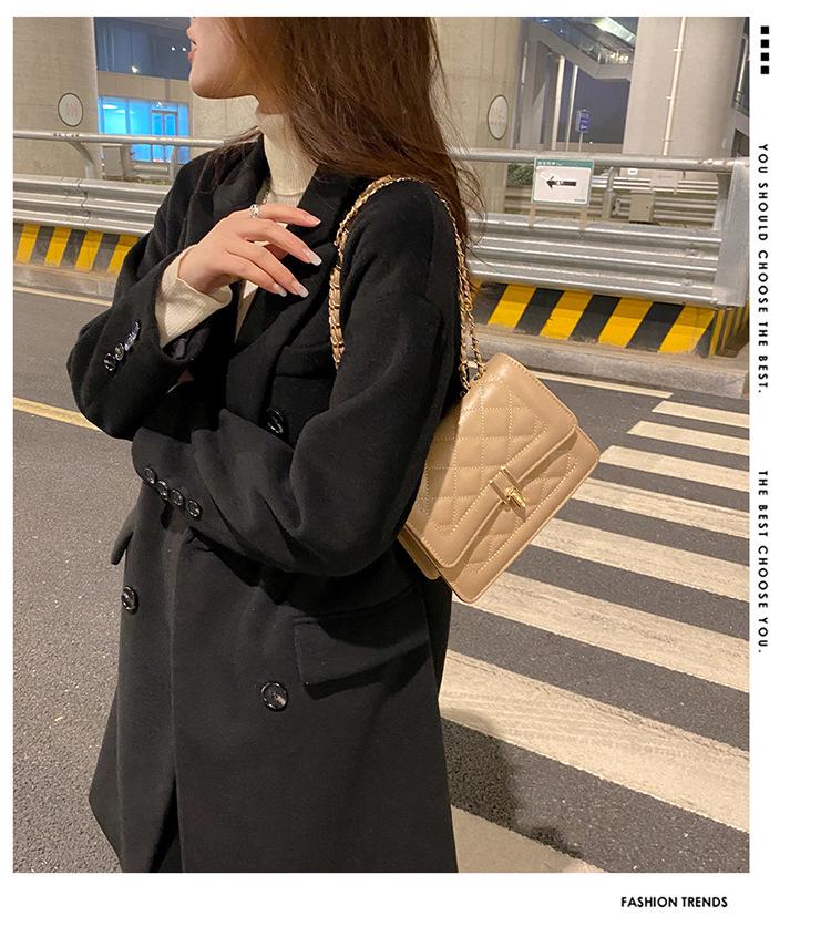 2025 Fashion Diamond Lattice Chain Shoulder Bag: Versatile Korean Crossbody for Commute