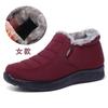 Women'S Shoes Snow Boots Ankle Woman  Trend Felt Waterproof Booties Winter Footwear Padded Man Low Heels Female Casual 44 45