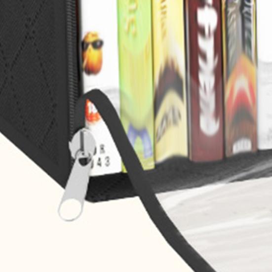 Book Storage Bag with Handle Zipper Closure Large Capacity Transparent