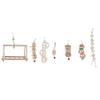 7Pcs Set Bird Chewing Toys Hanging Cage Swing Parrot Standing Climbing Toy
