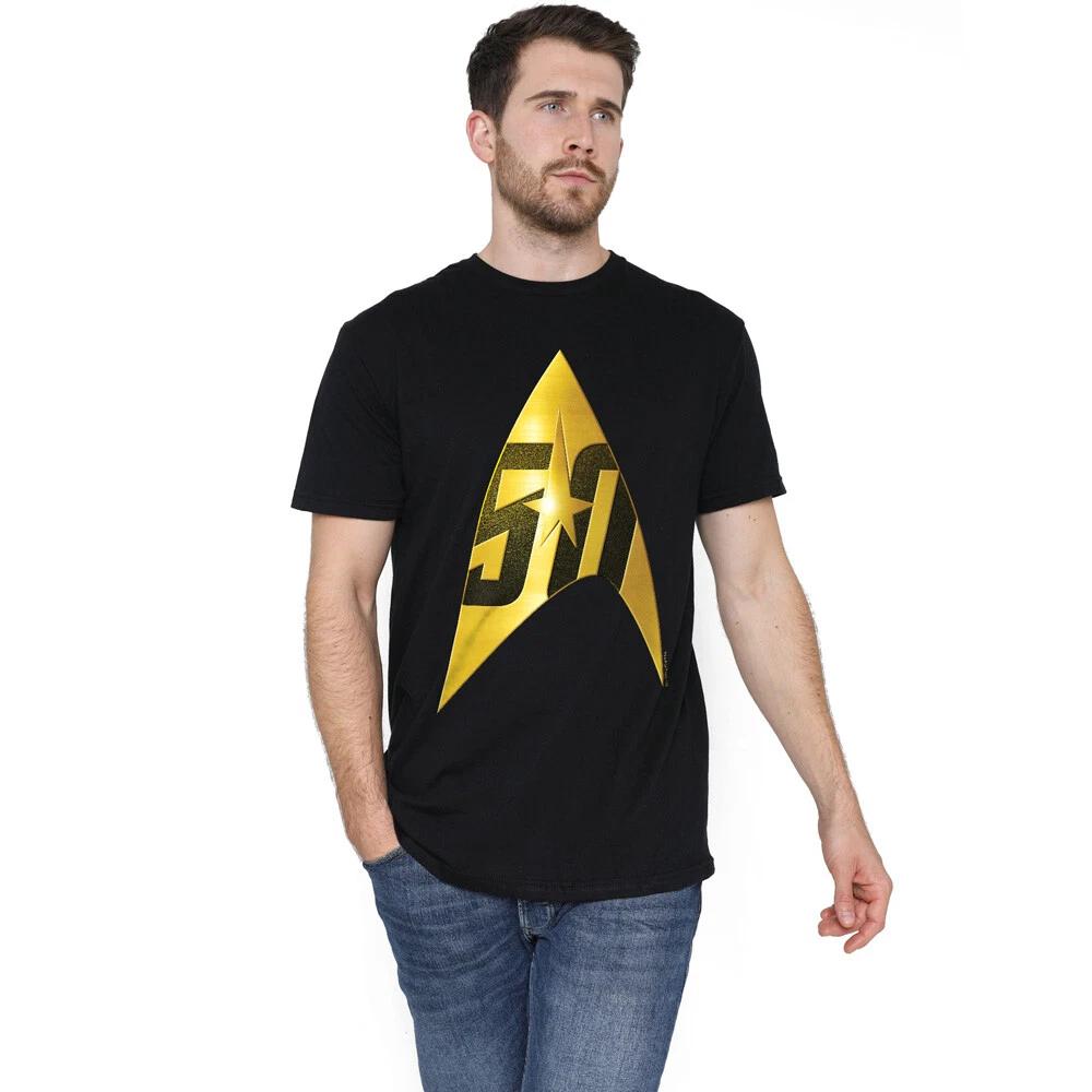 Star Trek 50Th Anniversary Delta T-Shirt S-2XL, Black 4XL