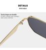 Women's Retro Square Metal Sunglasses, UV400 Sun Protection, Versatile Fashion Style