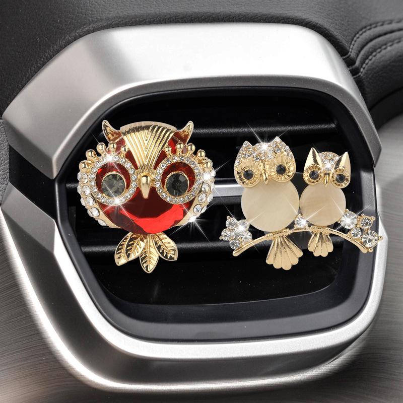 

Освежитель воздуха в виде хрустальной совы, автомобильный парфюм в виде бриллиантовой совы, зажим для воздуховода, автомобильные аксессуары, украшение для интерьера для женщин, ароматерапия