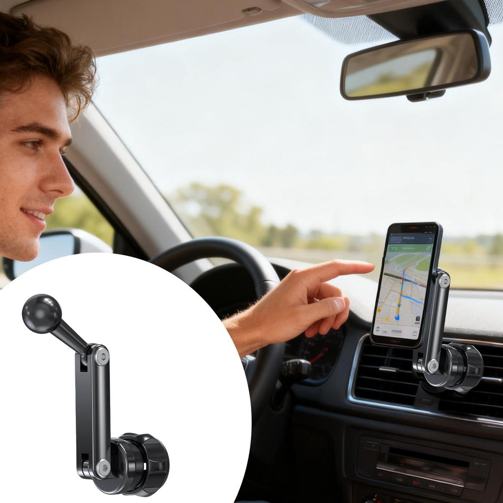 Phone Holder Extension Arm 360-Degree Rotary Connector Adjustable Car Mount Extension Arm For Air Outlet Vent Clamp Cradle Truck