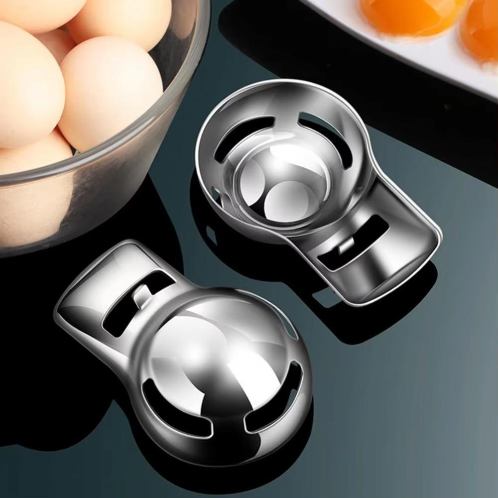 Stainless Steel Egg Yolk Filter Professional Egg White Divider Egg Yolk Separator Spoon  Household