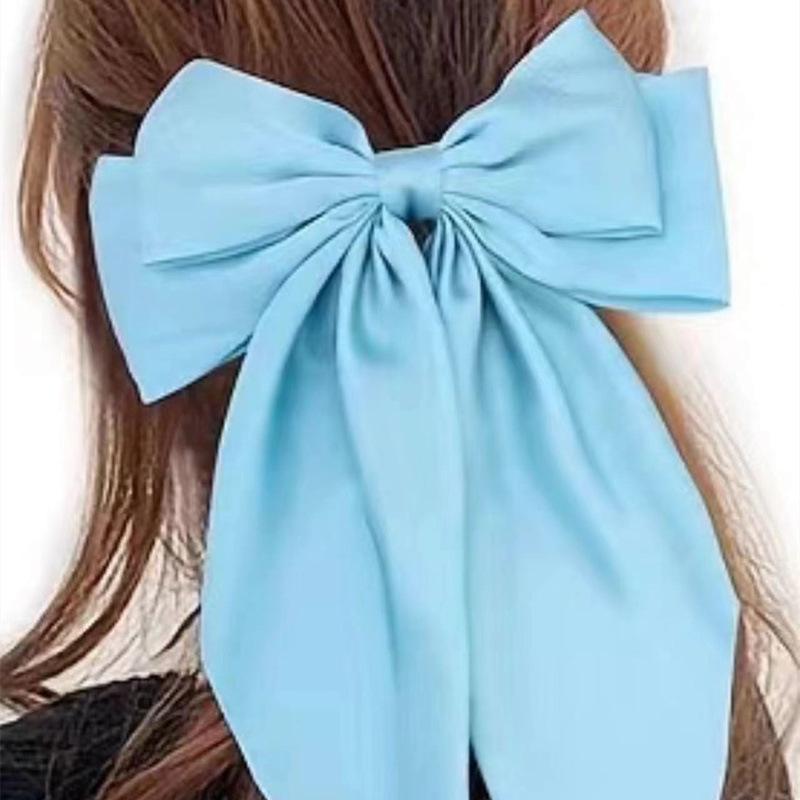 Large Red Bow Hair Clip Ribbon - Women s Hair Accessory
