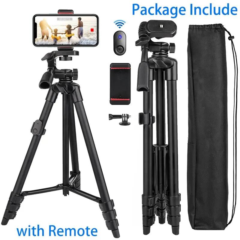 Video Camera Tripod Professional Stand for Phone Xiaomi HUAWEI iPhone Photography Gopro Selfie Remote Control Extendable