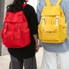 Schoolbag Lightweight Large Capacity Canvas Backpack Men's Premium Casual Versatile Backpack Solid Color Outdoor Travel Bag