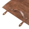 Leather Chef Knife Bag Portable Two-Layer Cowhide Knives Storage Roll Bag Kitchen Camping Cooking Knife Carry Case Pockets Pouch