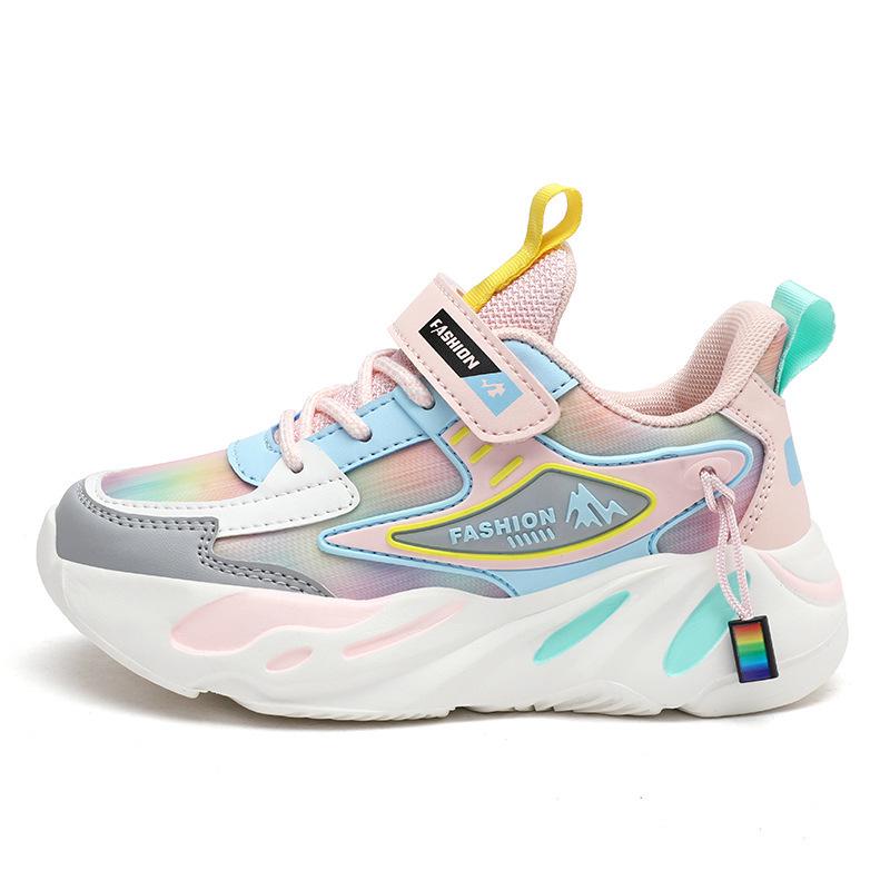 Girls' 2024 Autumn Non-Slip Leather Running Shoes - Soft Sole, Versatile, for Medium and Large Children
