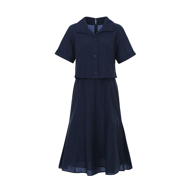 SOUP Shirt Collar Two-In-One Dress (Sz7Op34)
