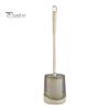 Toilet Brush with Holder Plastic Bathroom Toilet Brushes Fine Brush Head Extended Handle Wall Mountable Toilet Bowl Brush