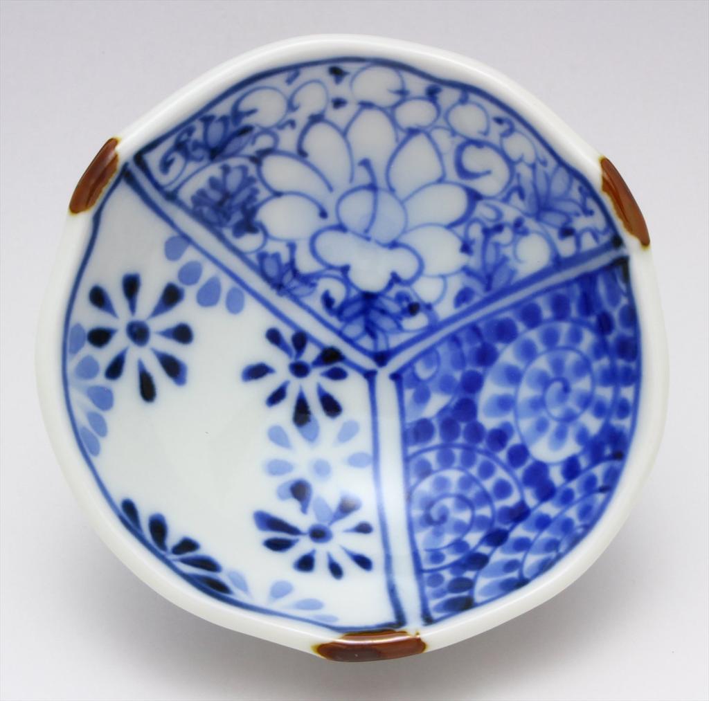 Arita-Ware Ojiyama-Ofen Drei-Muster-Design Kleine Schale