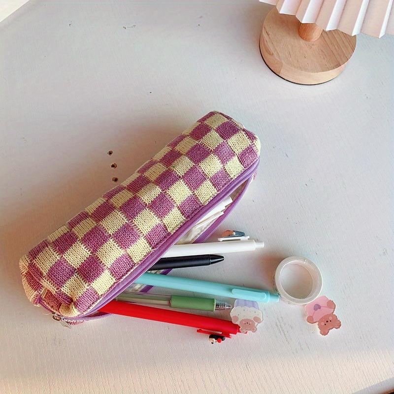 Kawaii Pencil Cases Cosmetic Lipstick Coin Purse Storage Bag Cute Women Makeup Handbags School Stationery Pouch Pen Bag Supplies