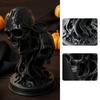 Unique Resin Desktop Decor 3D Printed Double Skull Ornament, Twisted Skeleton Figurine, Gothic Style Home Accents Statue for Halloween Bar &