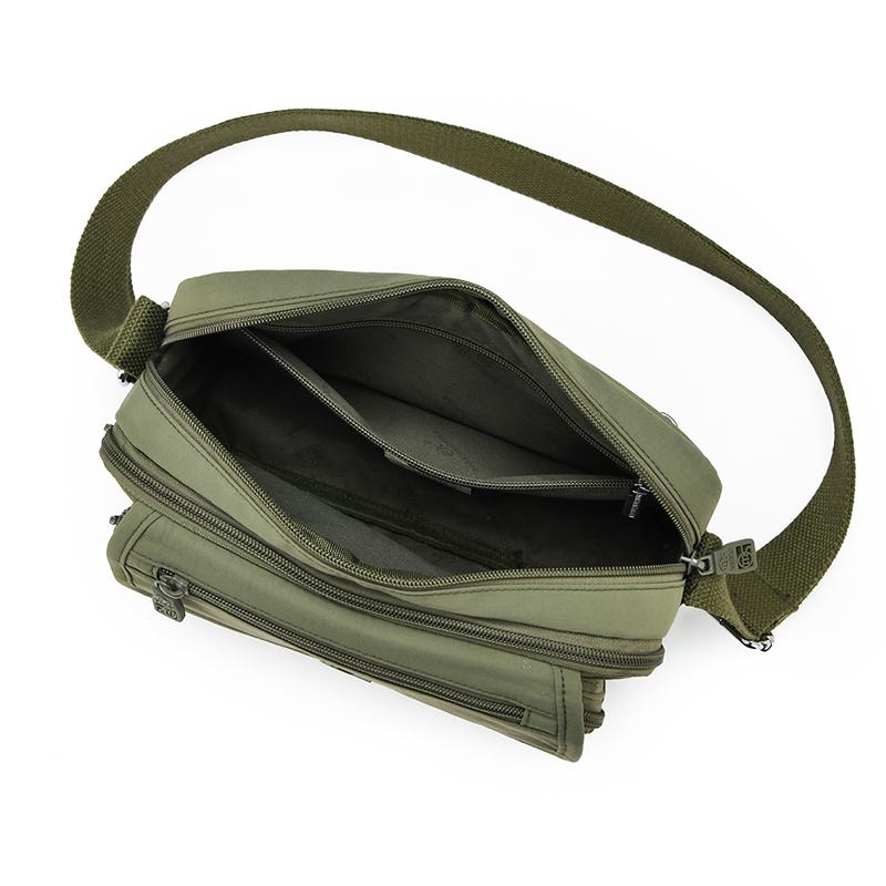 Kompaktní crossbody taška s více kapsami na zip pro muže a ženy