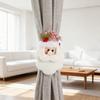Christmas Curtain Tie Clips Set Easy Installation Santa Claus Snowman Shape Holiday Season Curtain Tiebacks Holiday Decoration