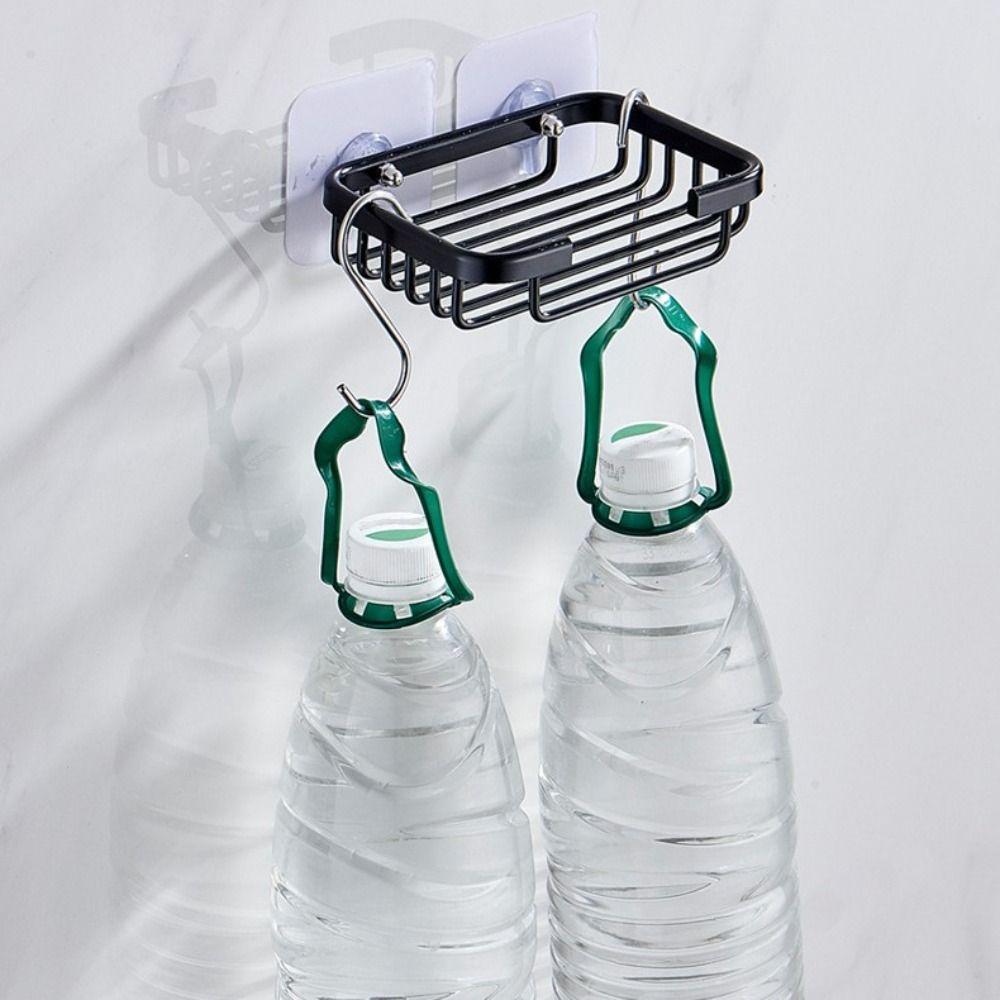 Quality Wall Mounted Soap Dish Self-adhesive Drill Free Soap Box Hollow Type Aluminum Metal Soap Holder Bathroom