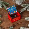 Wooden Hand-Cranked Christmas Music Box Ornament