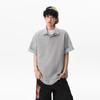 QOTRIOCK Unisex Striped Fake Two-Piece Polo T-Shirt