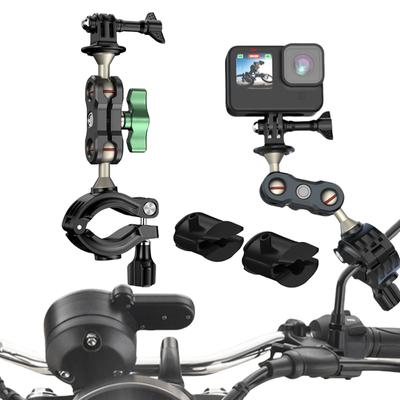 Legierung Metall Motorrad Kamera Halter Lenker Fahrrad Stativhalterung Fahrradhalterung für GoPro 12 DJI Insta Telefon Kamera Zubehör