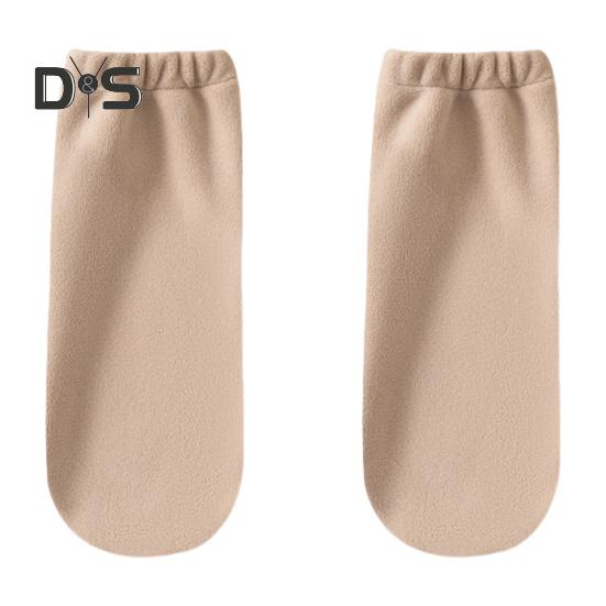 

1 пара спальных носков, однотонные двухсторонние флисовые женские носки, высокоэластичные, дышащие, теплые носки-подкладки хаки