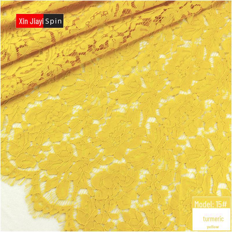 Hollow Tassel Eyelash Lace Fabric for Fashion Dresses