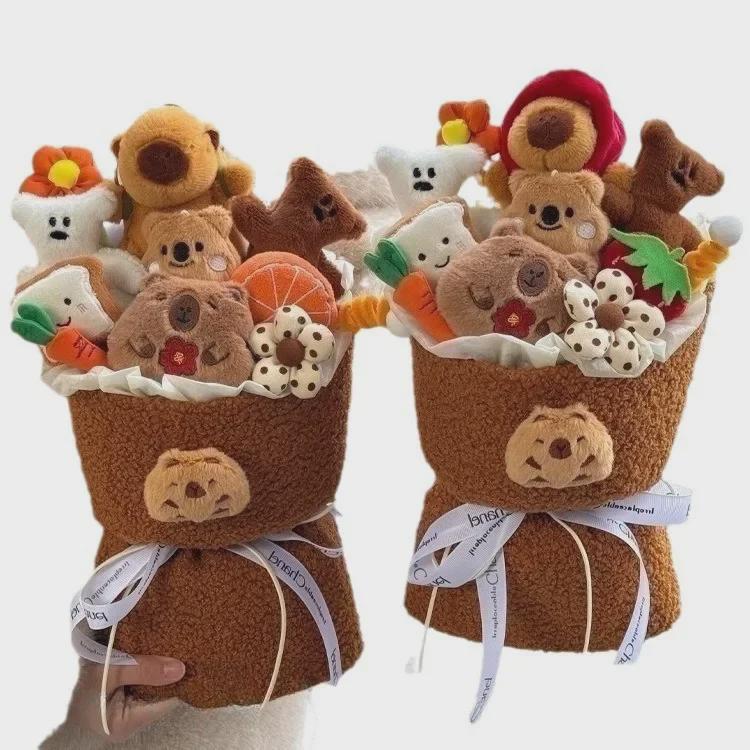 Cute Capybara Cartoon Doll Bouquet - Perfect for Mother's Day, Birthdays, or Teacher's Day