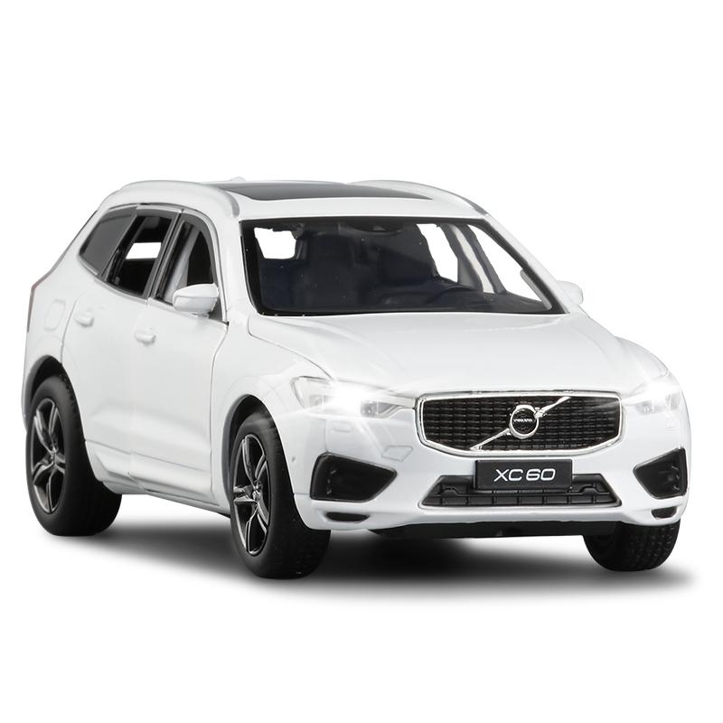 1:32 VOLVOS XC60 XC90 SUV Off-road Diecast Model Toy Cars Sound Light Pull Back Car Vehicle Toys For Children