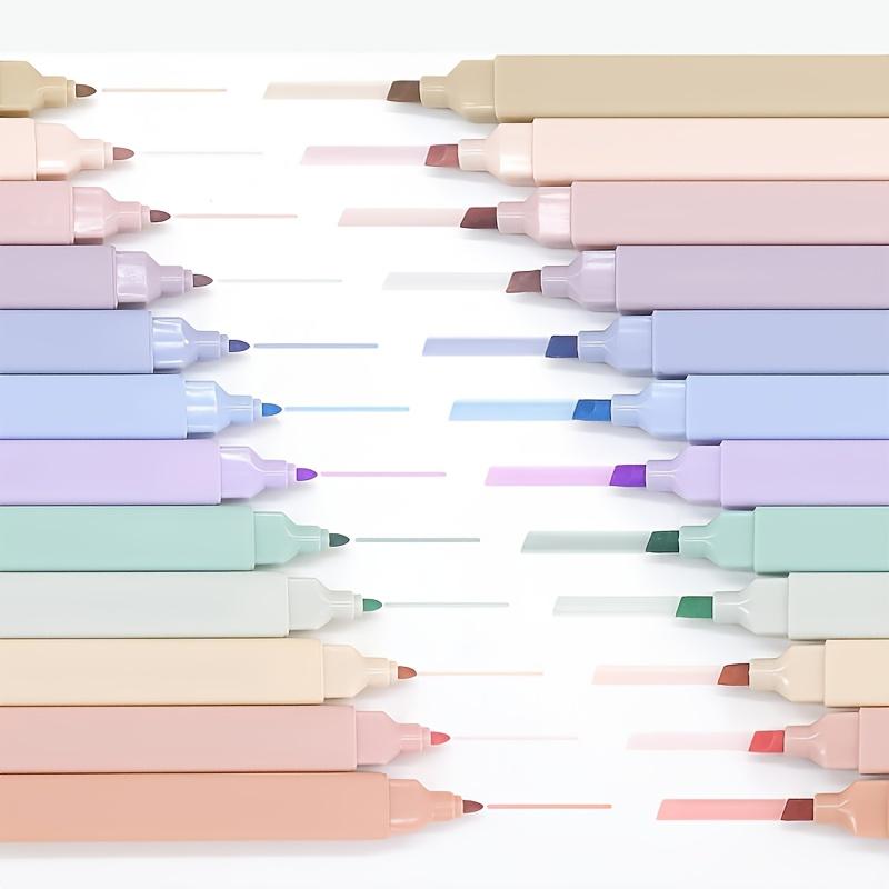 6Pastel Highlighters Cute Highlighters, Assorted Colors, Bible Highlighters and Pens No Bleeding, Gentle Soft Chisel Tip Pastel Markers