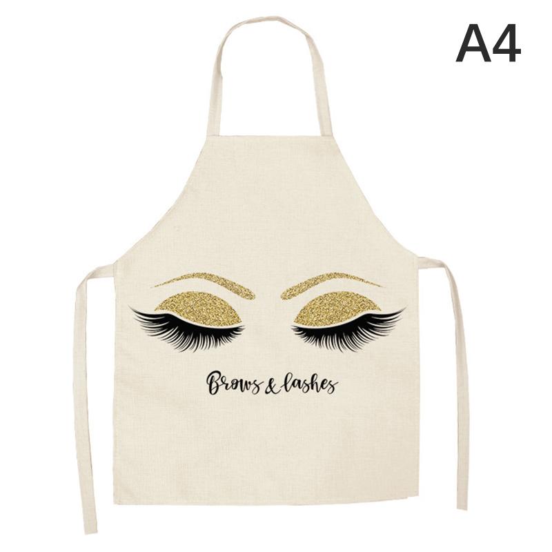 1PC Bronzing Eyelash Pattern Apron Eyelash Extension Tools Cotton Grafted False Eyelash Apron Cleaning Kitchen Apron Bib