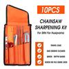 10/11/12 Pcs Set Professional Chainsaw Chain Sharpening Kit Tool Hardwood Handle Round/Flat File Guide Bar File Sharpener Tool