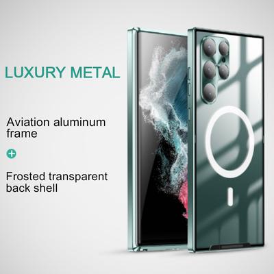Magic Shield Ultradünne Metallhülle für Samsung Galaxy Note20 S22 S21 S23 S24 Ultra Note10 Plus S20 FE Transparente mattierte Rückseite