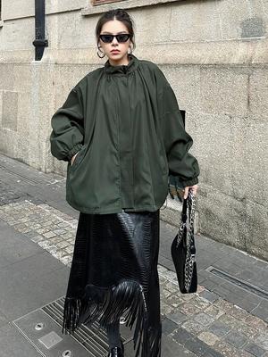 Vintage Solid Color Loose Coat ZYY1076