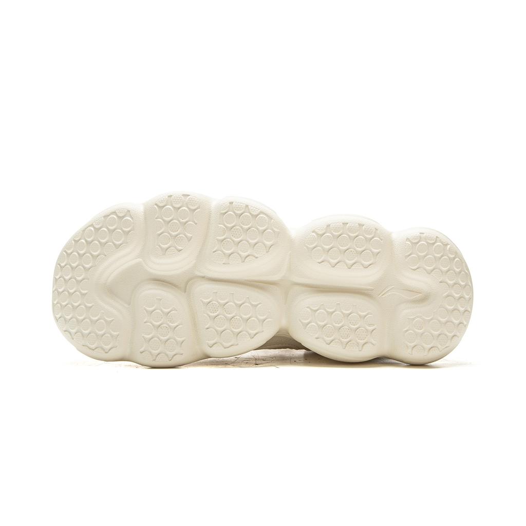 Li Ning Cloud Cushioning Slip Resistant Abrasion Resistant Lightweight Low Top Casual Shoes Women's Ecru AGCV324-3