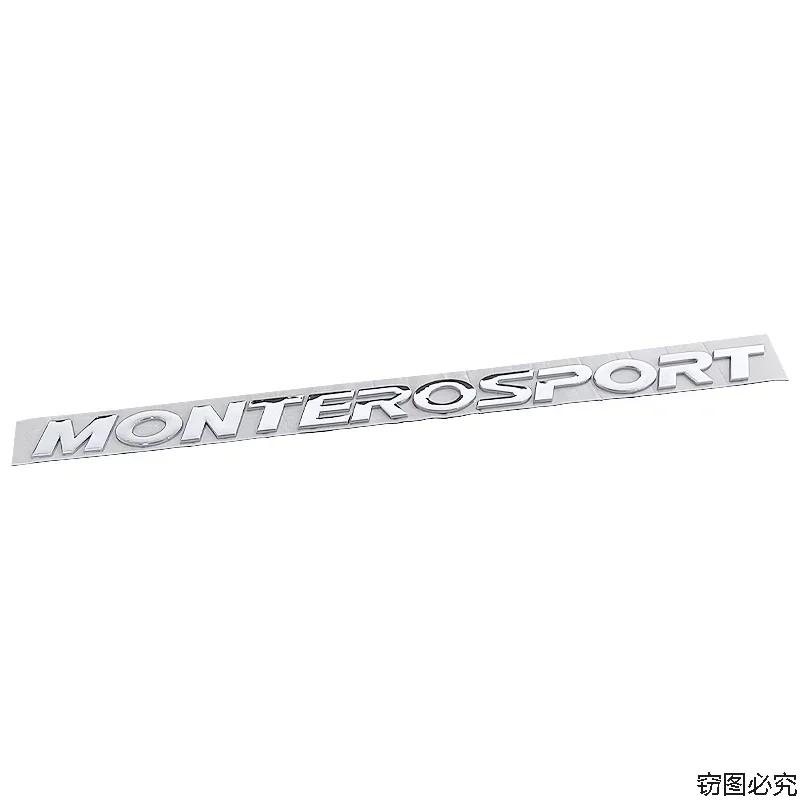 3D Chromowane Czarne Wypukłe Litery Tylna Klapa Bagażnika Emblemat Odznaka Naklejka dla Mitsubishi MONTERO SPORT Akcesoria Samochodowe