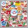 52 Hand-painted Christmas Sticker Set: Festive, Creative Designs for Journals & Laptops